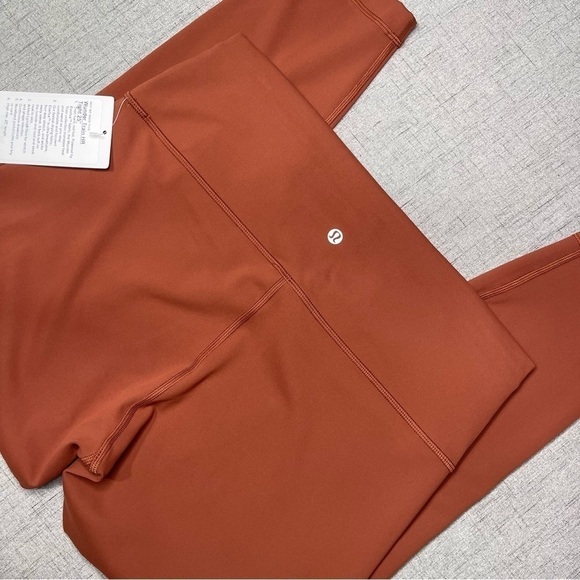 Lululemon Wunder Train High Rise Tight Dark Terracotta Leggings 14 Nwt - Picture 9 of 10